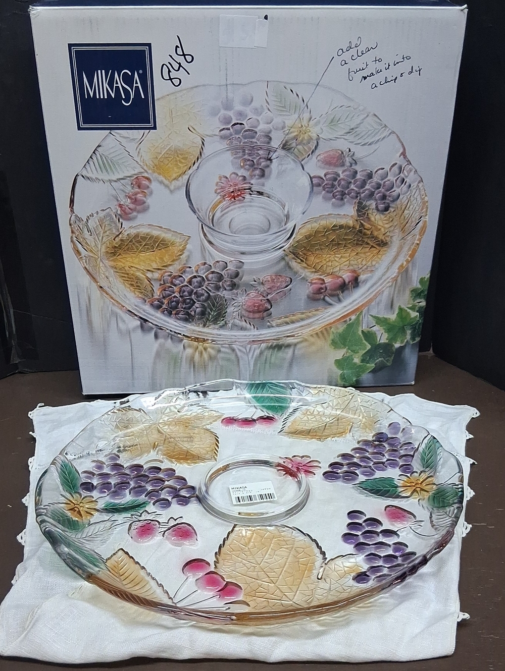 Mikasa‎ Crystal 15" Chip and Dip Set.